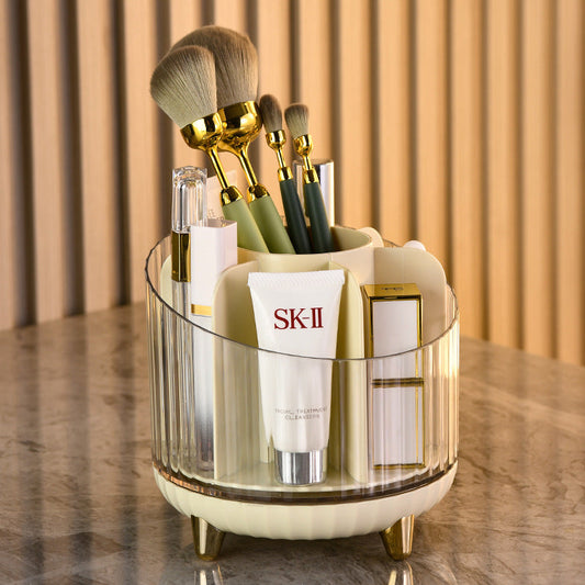 Makeup brush storage container