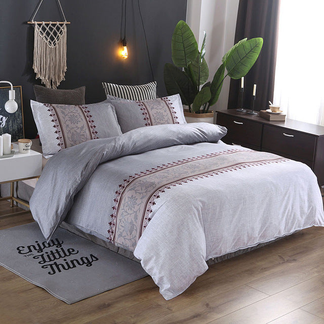 Plain Printed Bedding Set