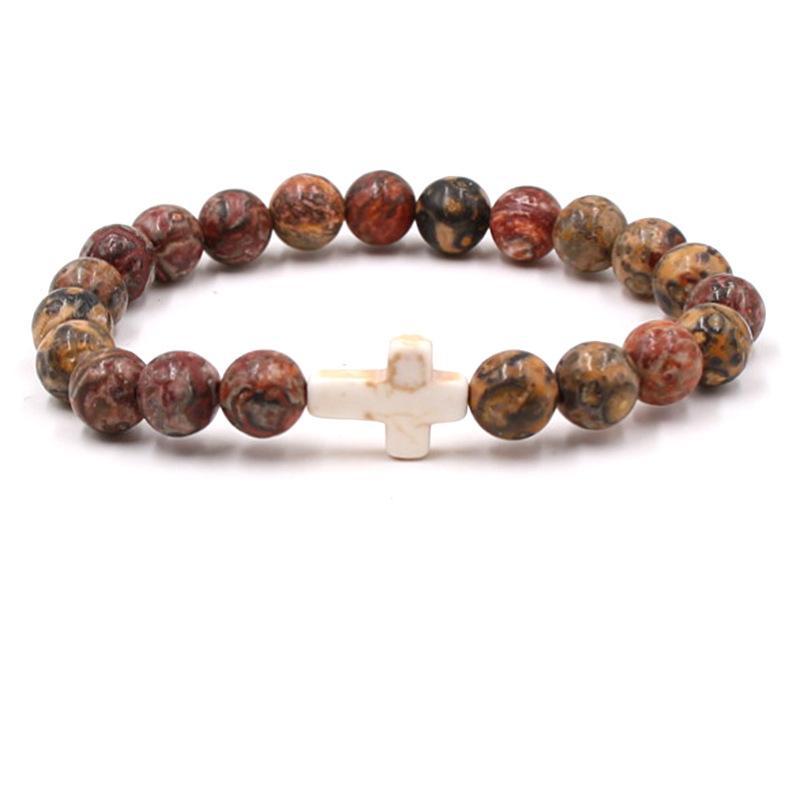 Bead jewelry cross bracelet