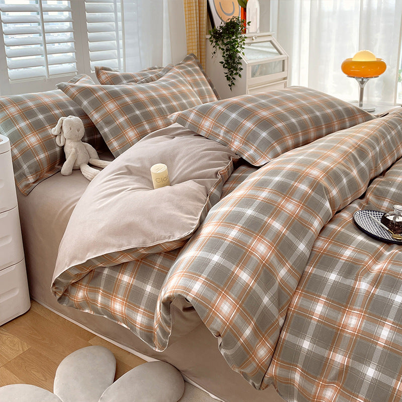 Minimalist Pure Water-Washed Cotton Bedding Set