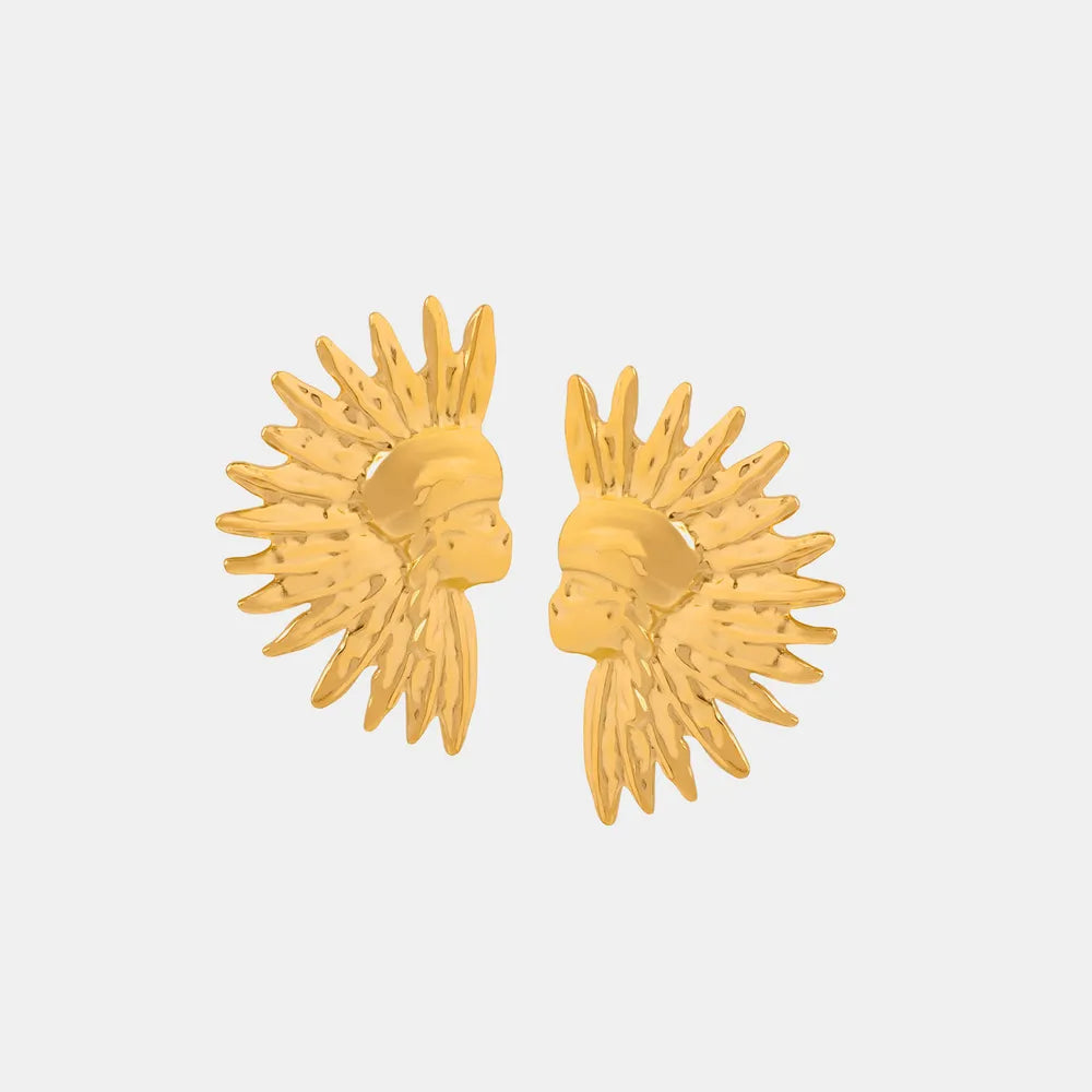 Titanium steel gold-plated earrings