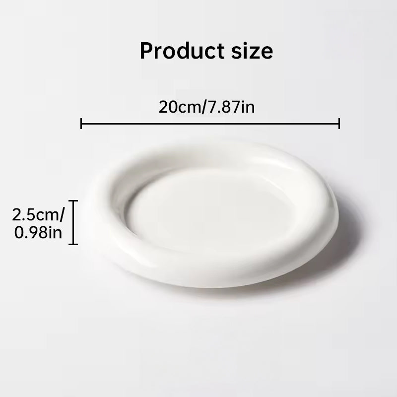 Round Ceramic Food Plate