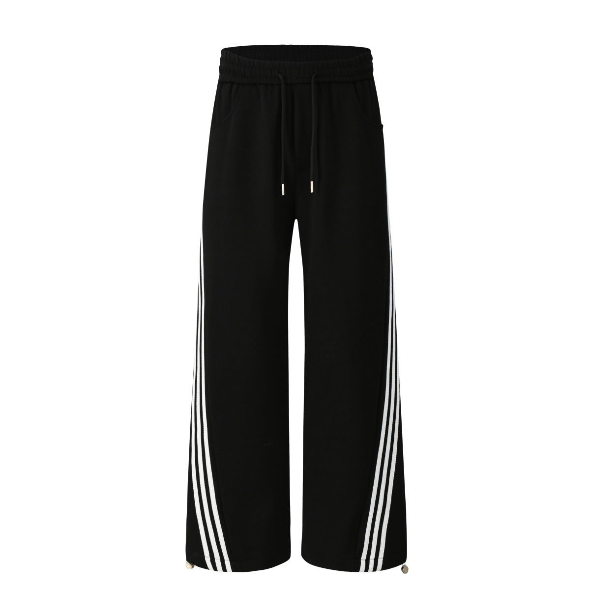 Retro striped sport loose drape wide leg pants