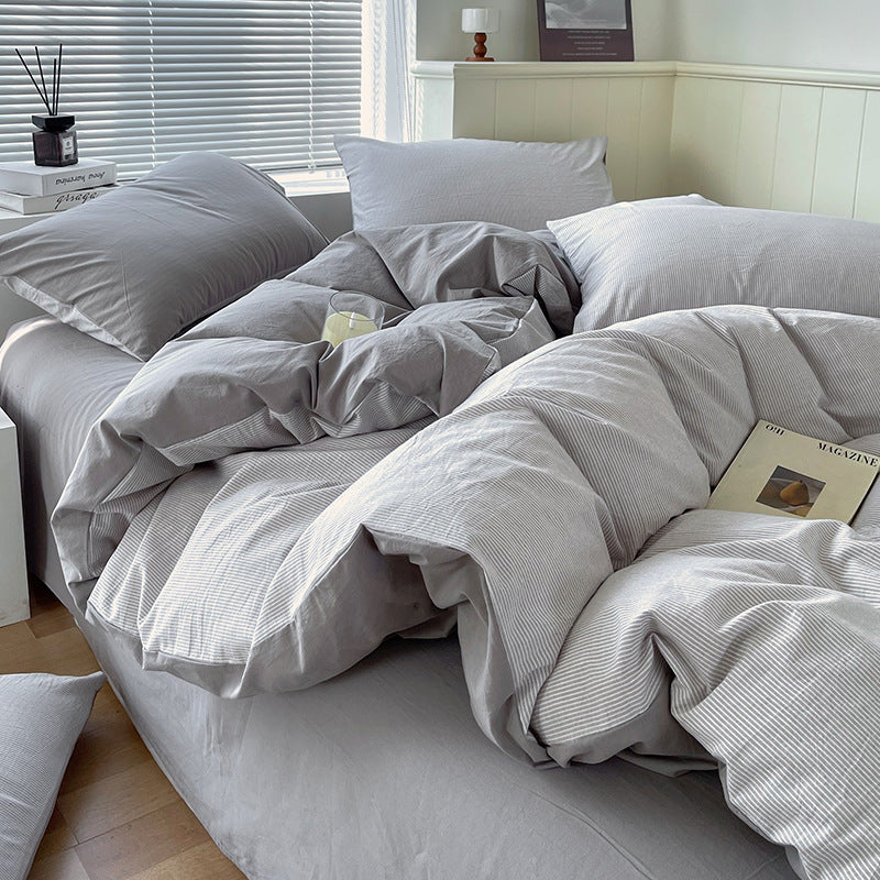 Cotton Dyed Washed Cotton Bedding Set