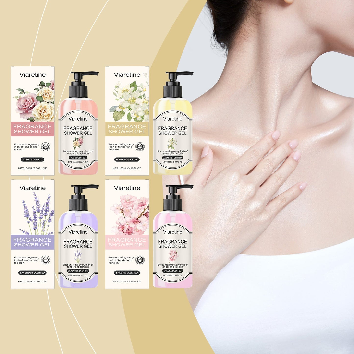 Viareline Fragrant Body Wash (Jasmine Fragrance)