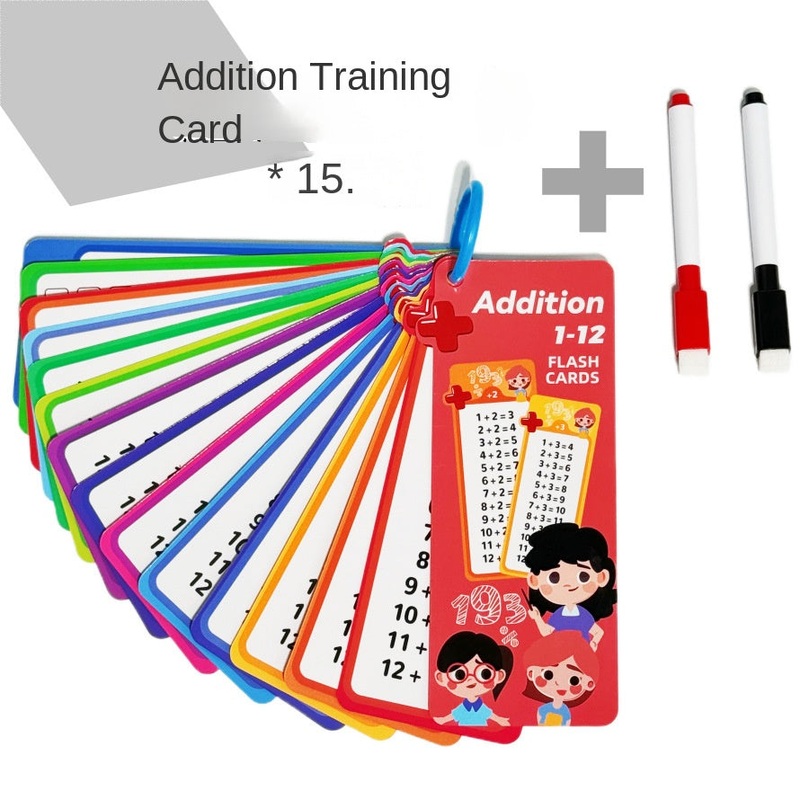 Multiplication Flash Cards Learning Tool for Math Early Education Addition Subtraction Multiplication Division Arithmetic Teaching Aid for Primary Students