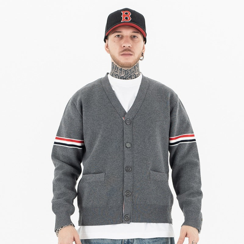 Versatile Knitted V-neck Cardigan