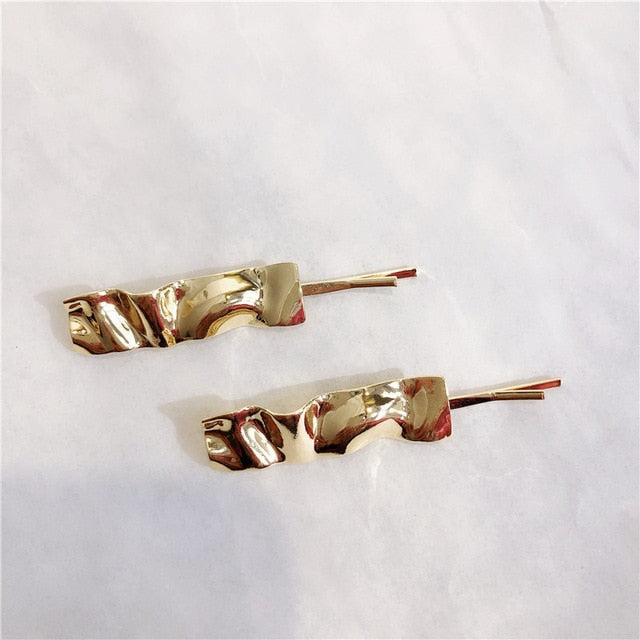 Gold Color Ball Hair Clips