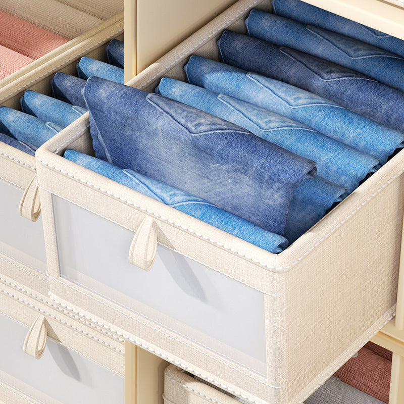 Visible foldable storage box