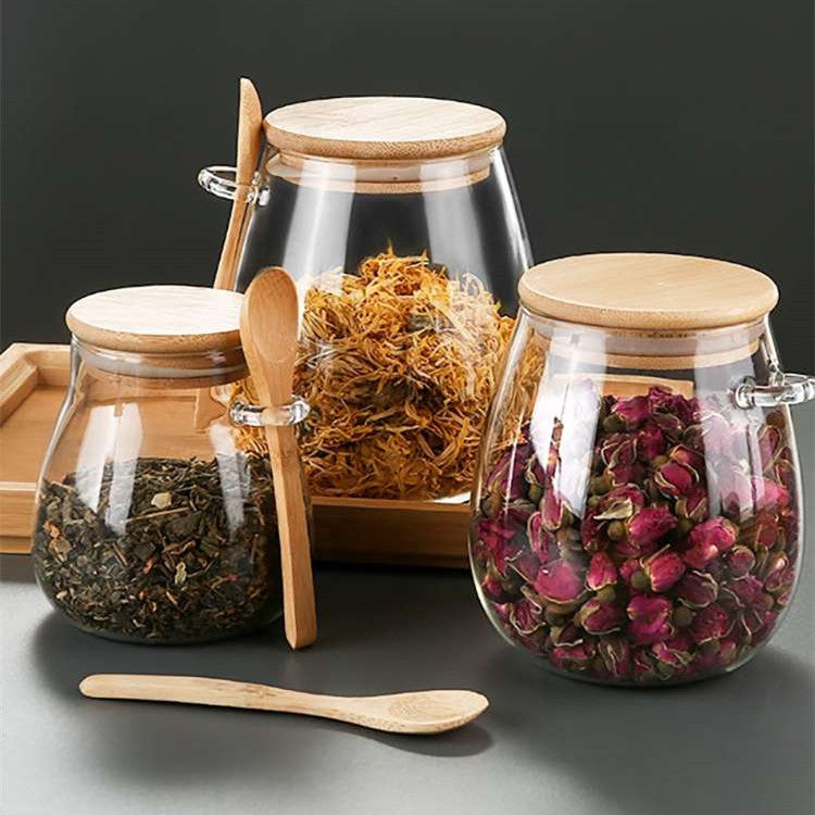 Glass Spice Jar With Spoon