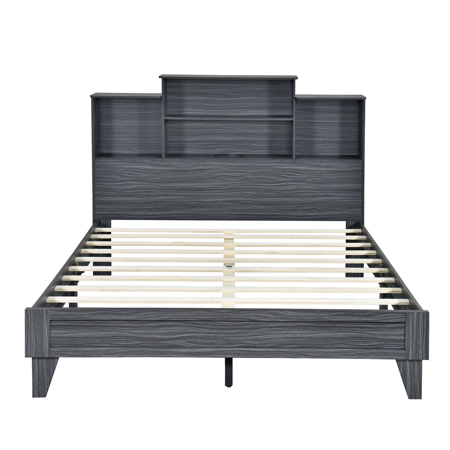 Queen Size Storage Platform Bed Frame