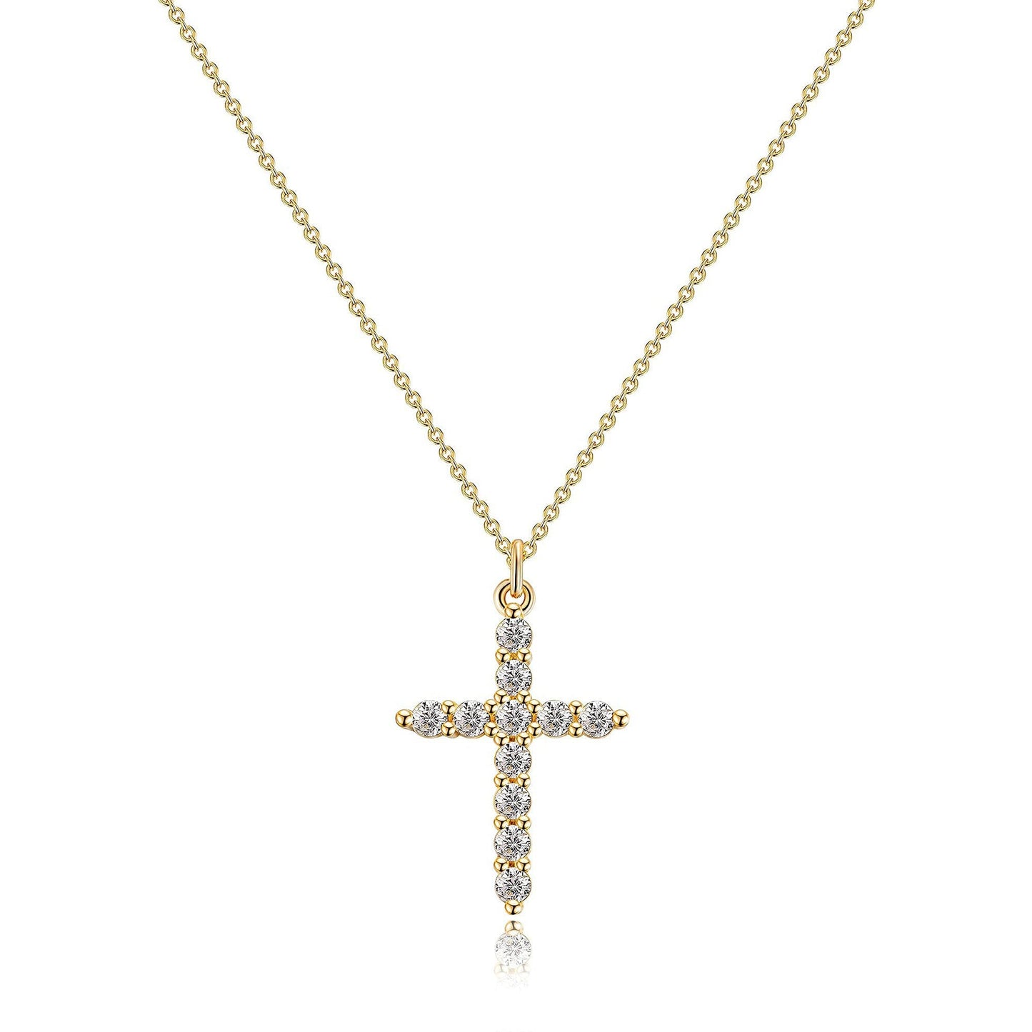 Stainless Steel Plated Cross Pendant Necklace