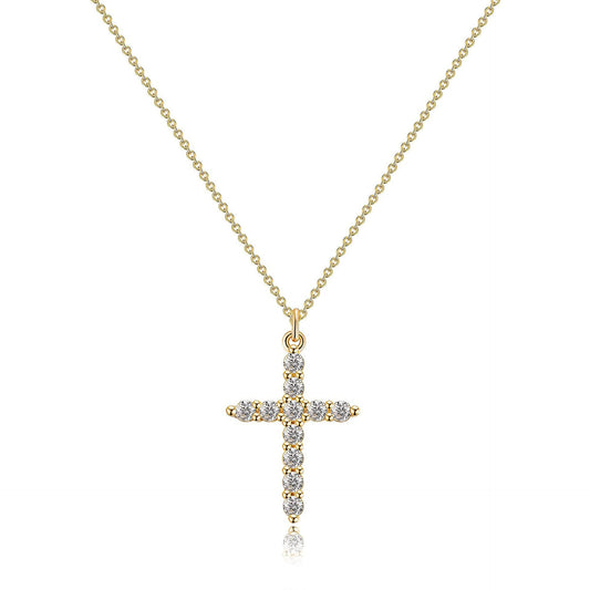 Stainless Steel Plated Cross Pendant Necklace