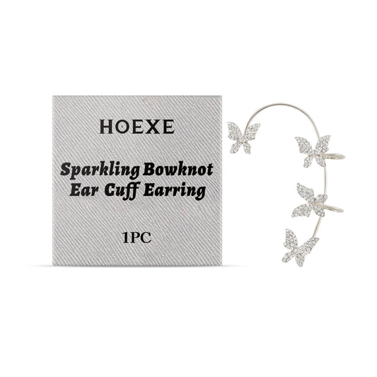 Hoexe Shiny Bow Ear Clip