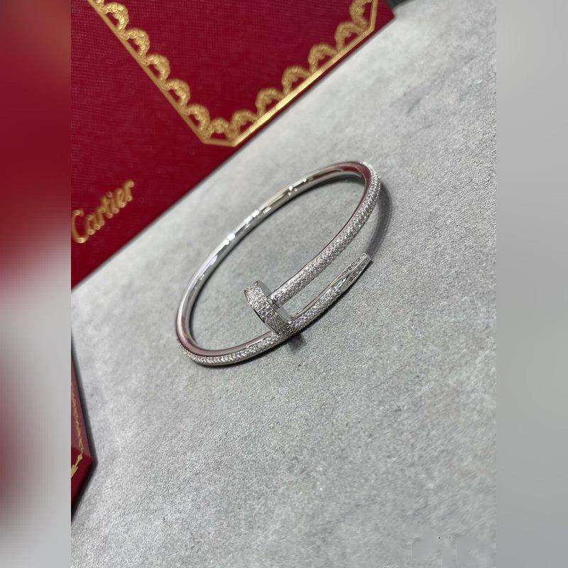 V-Gold Diamond Pavé Screw Cuff