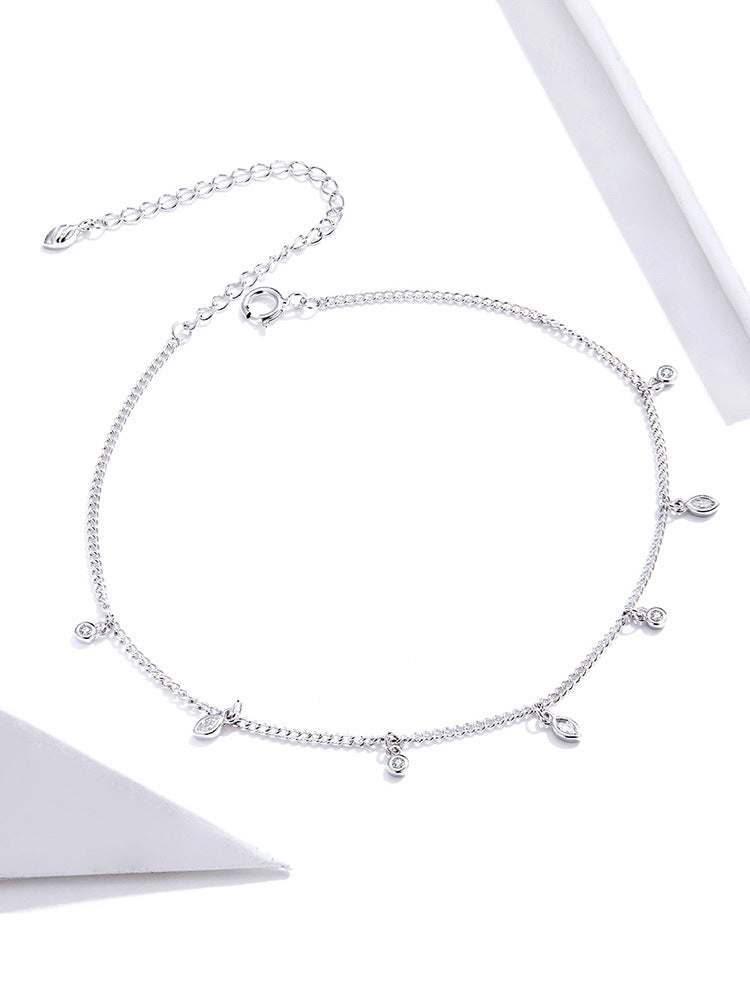 Tassel anklet pure silver S925