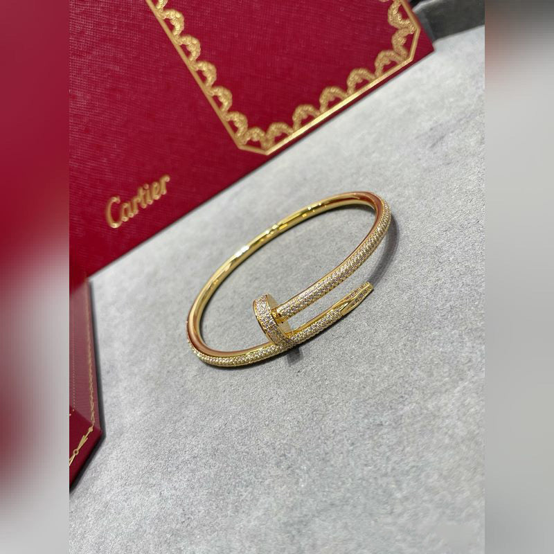 V-Gold Diamond Pavé Screw Cuff