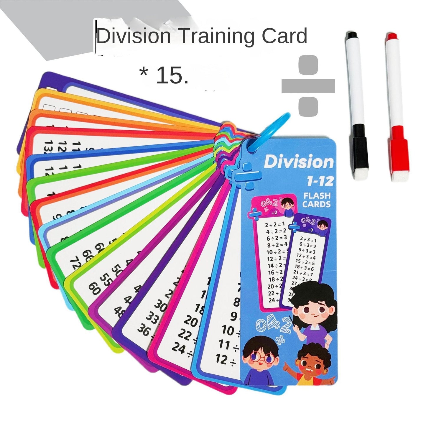 Multiplication Flash Cards Learning Tool for Math Early Education Addition Subtraction Multiplication Division Arithmetic Teaching Aid for Primary Students