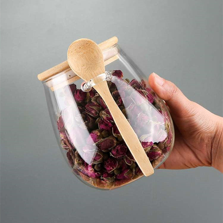 Glass Spice Jar With Spoon