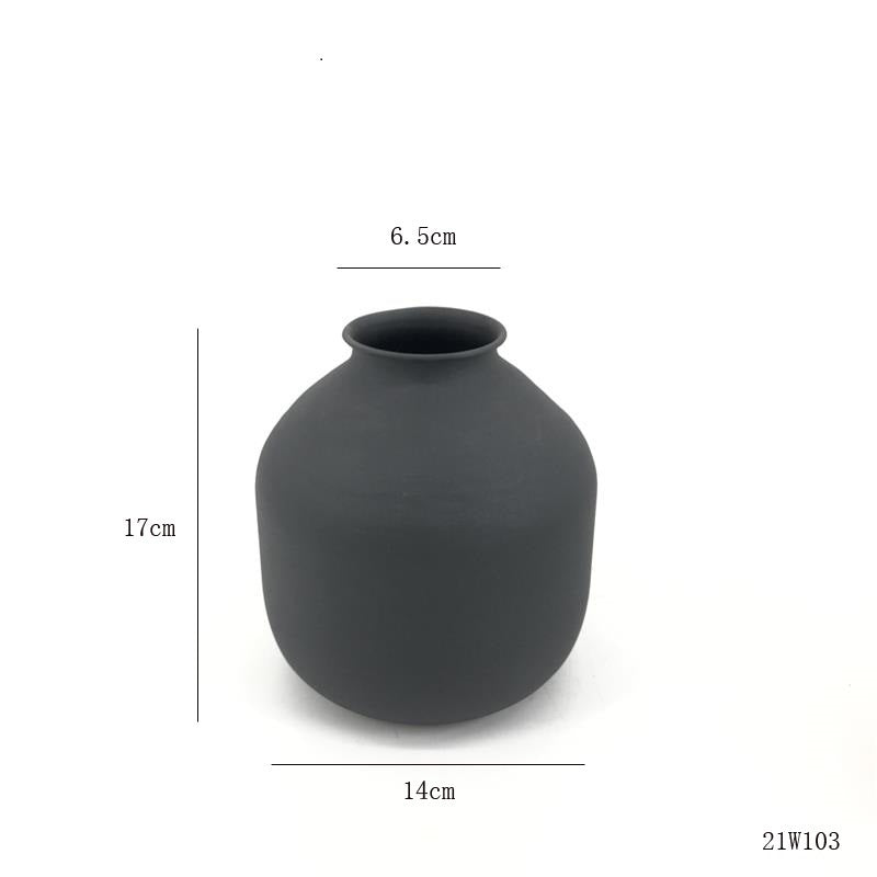 Matte Metal Vase