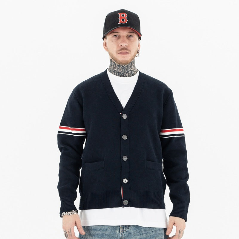 Versatile Knitted V-neck Cardigan