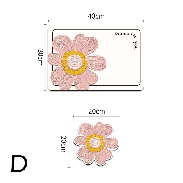 2pcs/set Nappa Leather Waterproof Oil-proof Table Mat