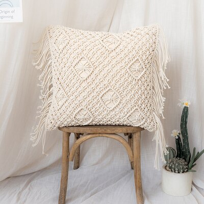 Nordic Cushion Cover with Tassel