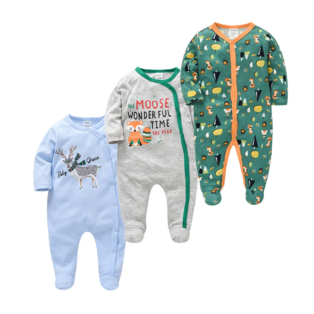 3piece Long Sleeve Soft Cotton Onesie