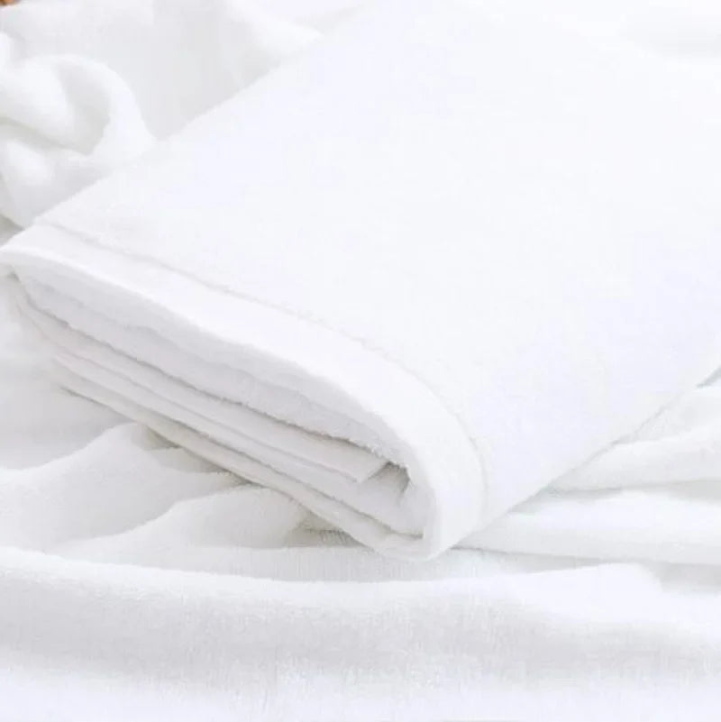 Large White Cotton Bath Towel