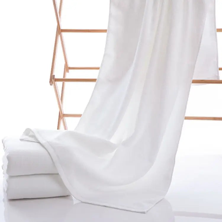 Large White Cotton Bath Towel