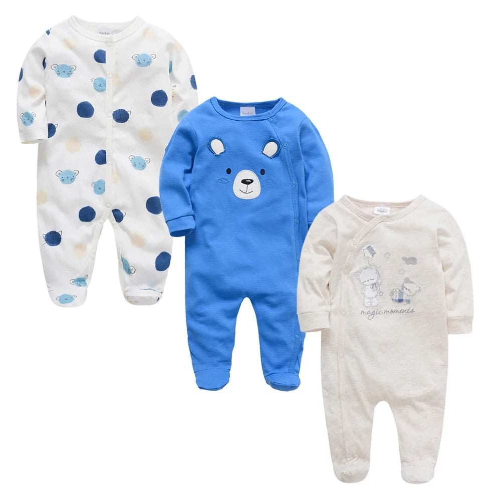 3piece Long Sleeve Soft Cotton Onesie