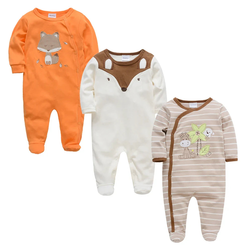 3piece Long Sleeve Soft Cotton Onesie