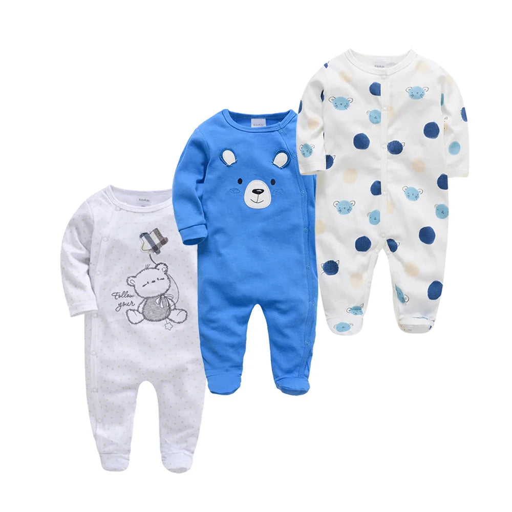 3piece Long Sleeve Soft Cotton Onesie